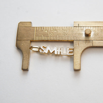 Gold Smile Charms,18K Gold Filled Enamel Smile Pendant,Smile Charm Bracelet Necklace for DIY Jewelry Making Supply