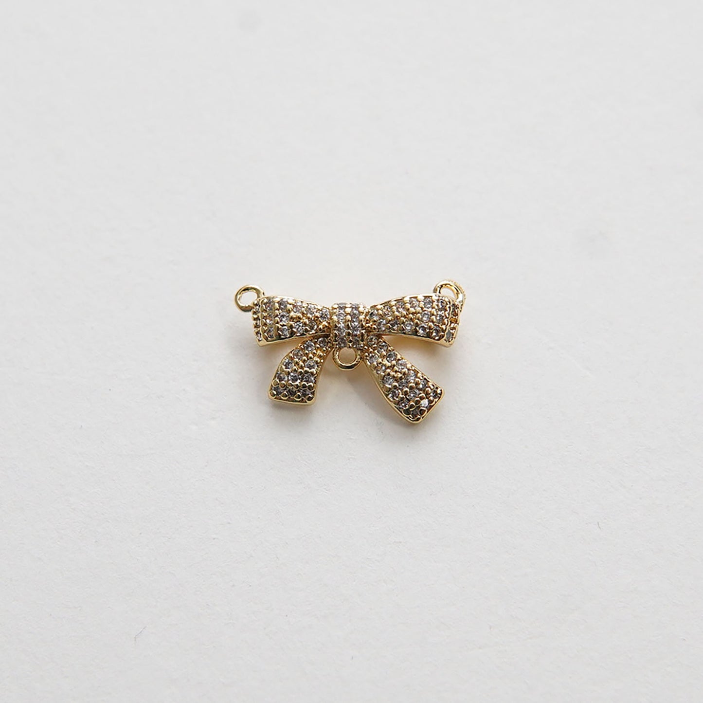 Gold Bow Tie Charms,18K Gold Filled CZ Micro Pave bow tie Pendant,Silver bow tie Charm Bracelet Necklace for DIY Jewelry Making Supply