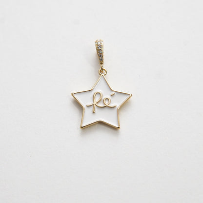 18K Gold Filled Enamel Star Charm Pendant for Jewelry Making