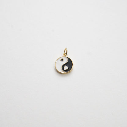18K Gold Filled Hand Enamel Charm Pendant for Jewelry Making