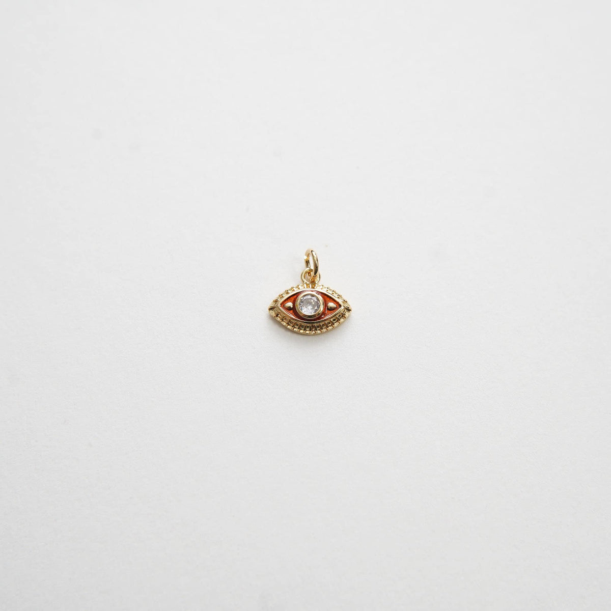 Gold Tiny amulet  Evil Eye Charms,18K Gold Filled Evil Eye Pendant,CZ Evil Eye Protect Charm Bracelet Necklace for DIY Jewelr