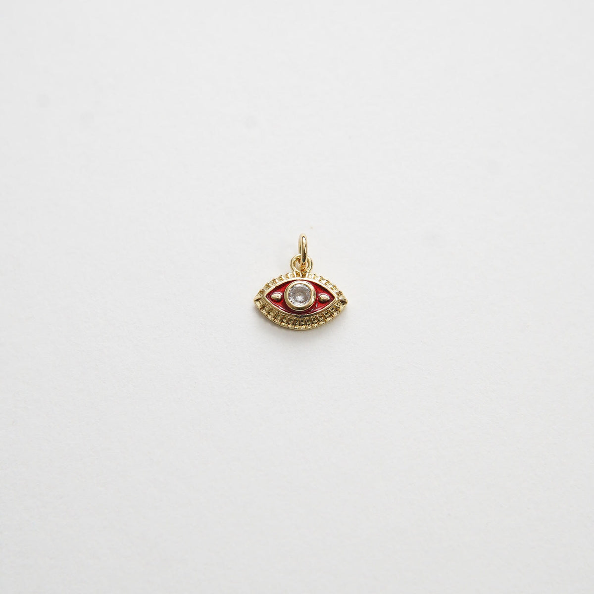 Gold Tiny amulet  Evil Eye Charms,18K Gold Filled Evil Eye Pendant,CZ Evil Eye Protect Charm Bracelet Necklace for DIY Jewelr