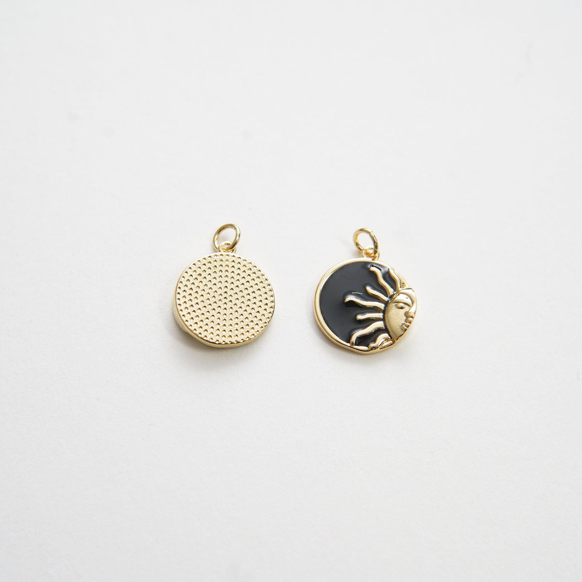 18K Gold Filled Sun Charm Pendant for Jewelry Making
