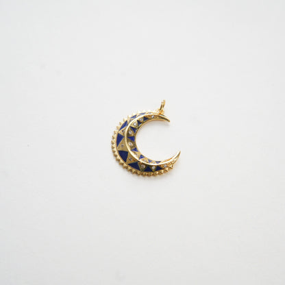 Gold Moon Charms,18K Gold Filled Moon Pendant,Celestial Charm Bracelet Necklace for DIY Jewelry Making Supply (20x24mm)