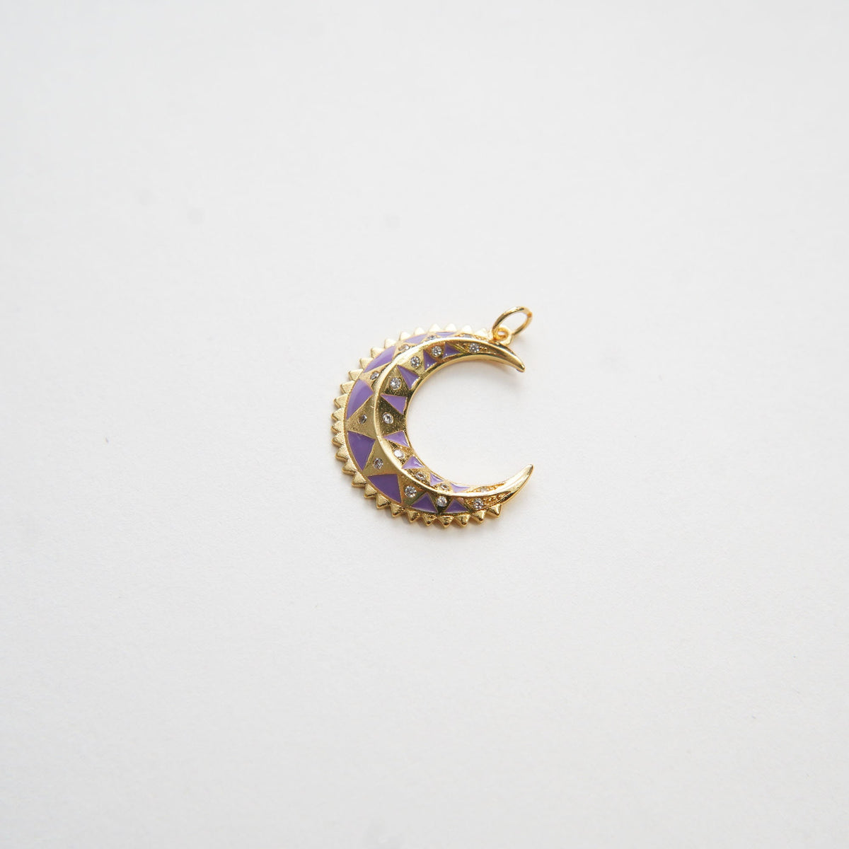 Gold Moon Charms,18K Gold Filled Moon Pendant,Celestial Charm Bracelet Necklace for DIY Jewelry Making Supply (20x24mm)