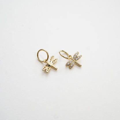 Gold Dragonfly Charms,18K Gold Filled Dragonfly Pendant,Silver Dragonfly Charm Bracelet Necklace for DIY Jewelry Making Suppl