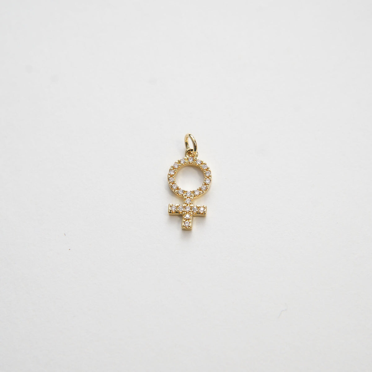 Gold Female Symbol Charms,18K Gold Filled female symbol  Pendant,female Charm Bracelet Necklace for DIY Jewelry Making Supply