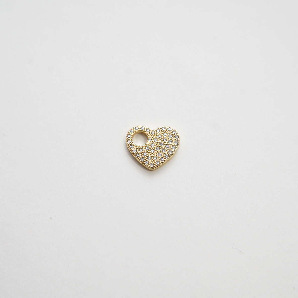 18K Gold Filled Heart Charm Pendant for Jewelry Making