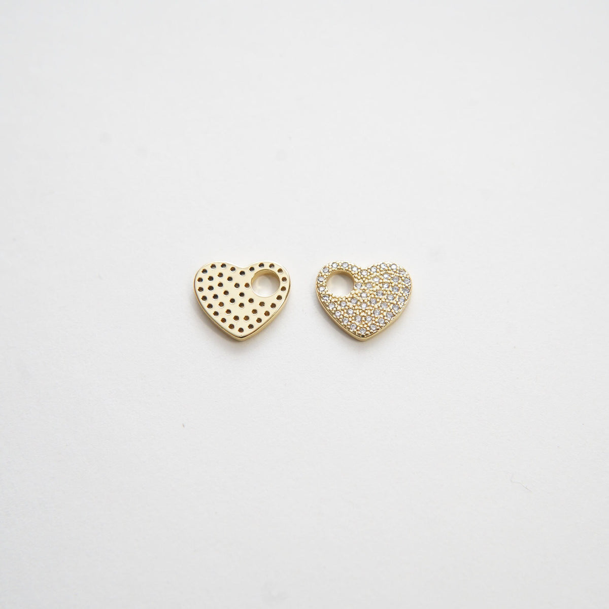 18K Gold Filled Heart Charm Pendant for Jewelry Making