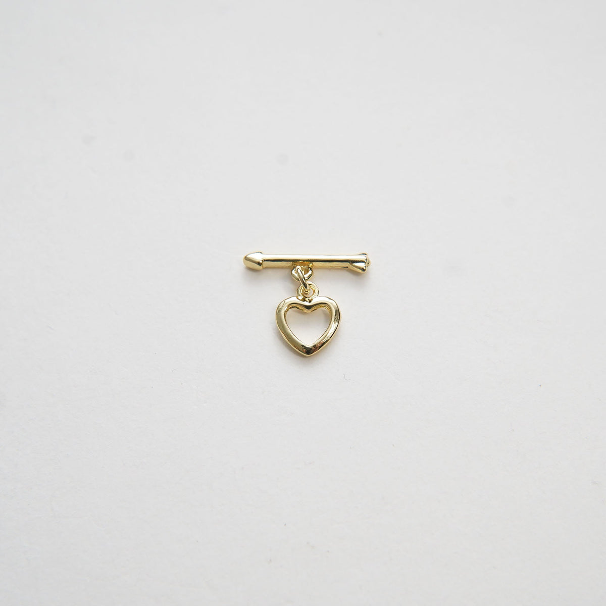 18K Gold Filled Heart Charm Pendant for Jewelry Making
