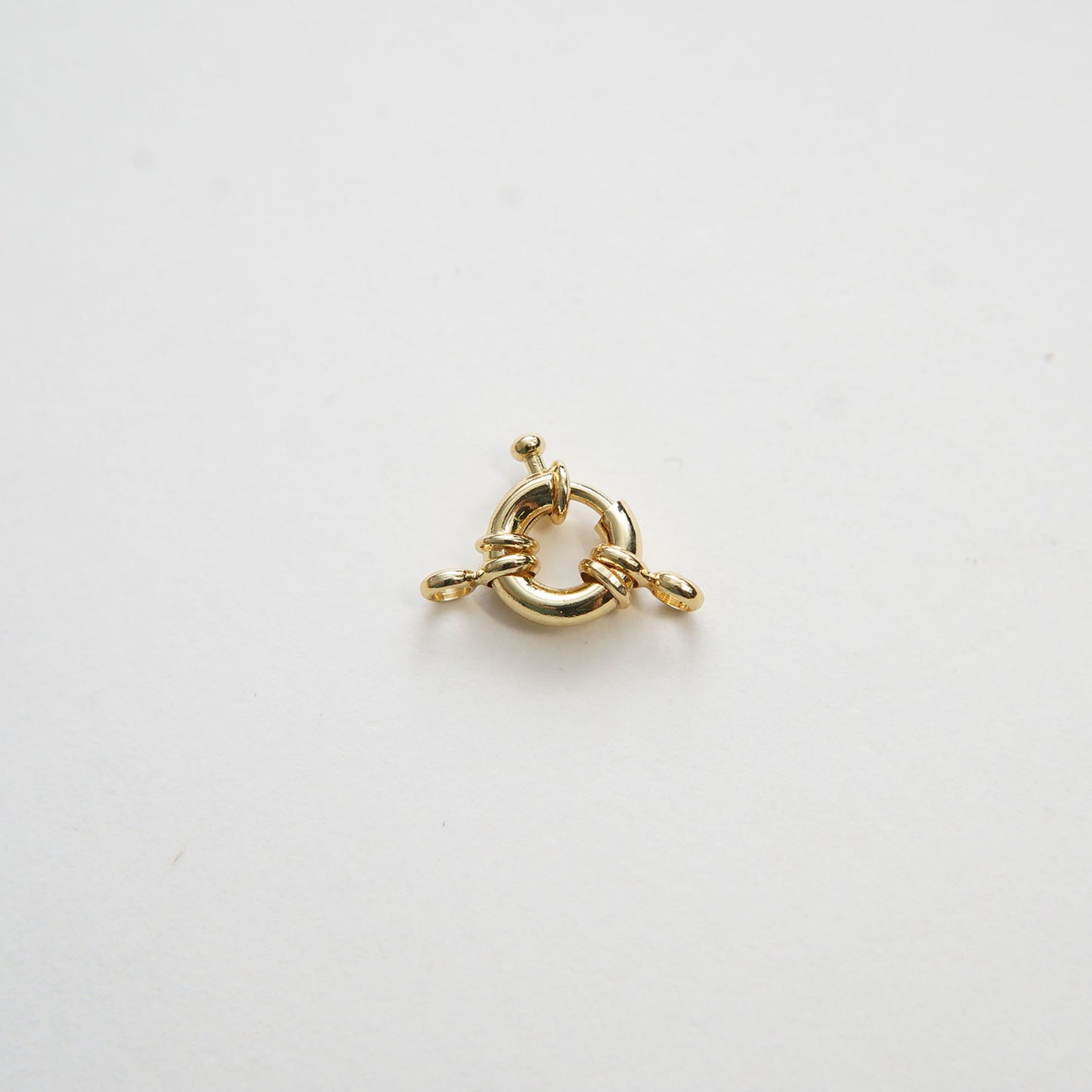 24K Gold Filled Sailor Clasp, Large Spring Ring Include Loops for Necklace Bracelet Finding