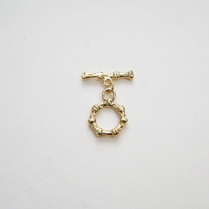18K Gold Toggle Clasp, Gold OT Clasp Fancy Design OT Clasp Bulk Supply for Bracelet Necklace Component
