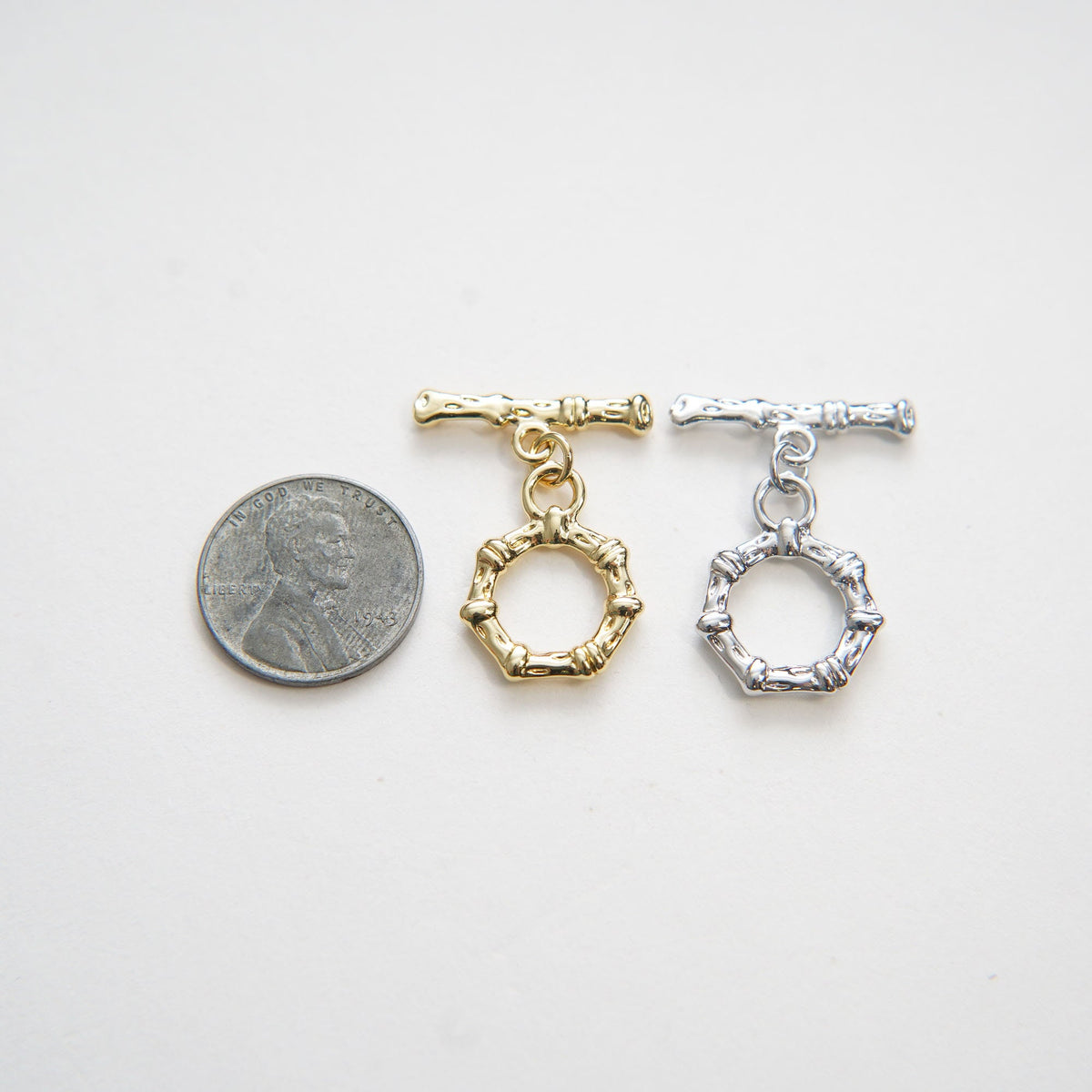 18K Gold Toggle Clasp, Gold OT Clasp Fancy Design OT Clasp Bulk Supply for Bracelet Necklace Component