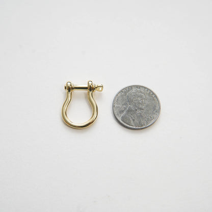 18K Gold filled Carabiner Horse Shoe Screw Clasp,Screw Clasp U shape ,Oval Clasp,SImple Oval Shaped Clasps