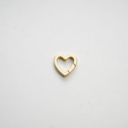 18K Gold Filled Heart Charm Pendant for Jewelry Making