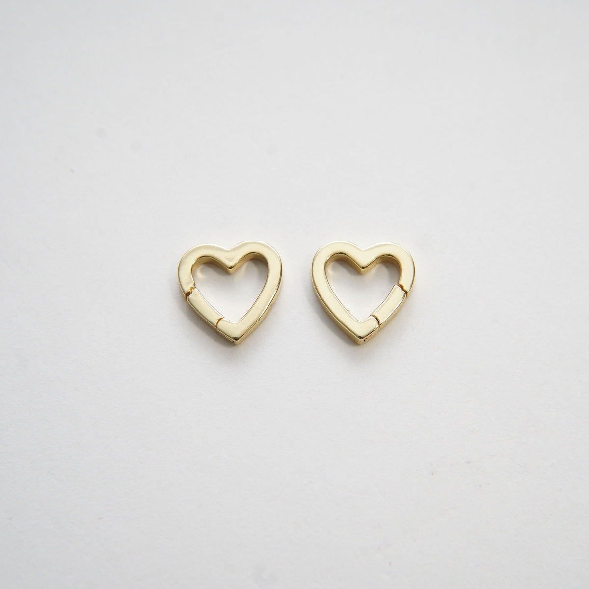 18K Gold Filled Heart Charm Pendant for Jewelry Making