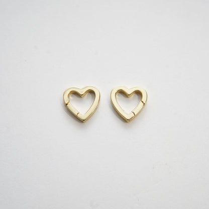 18K Gold Filled Heart Charm Pendant for Jewelry Making