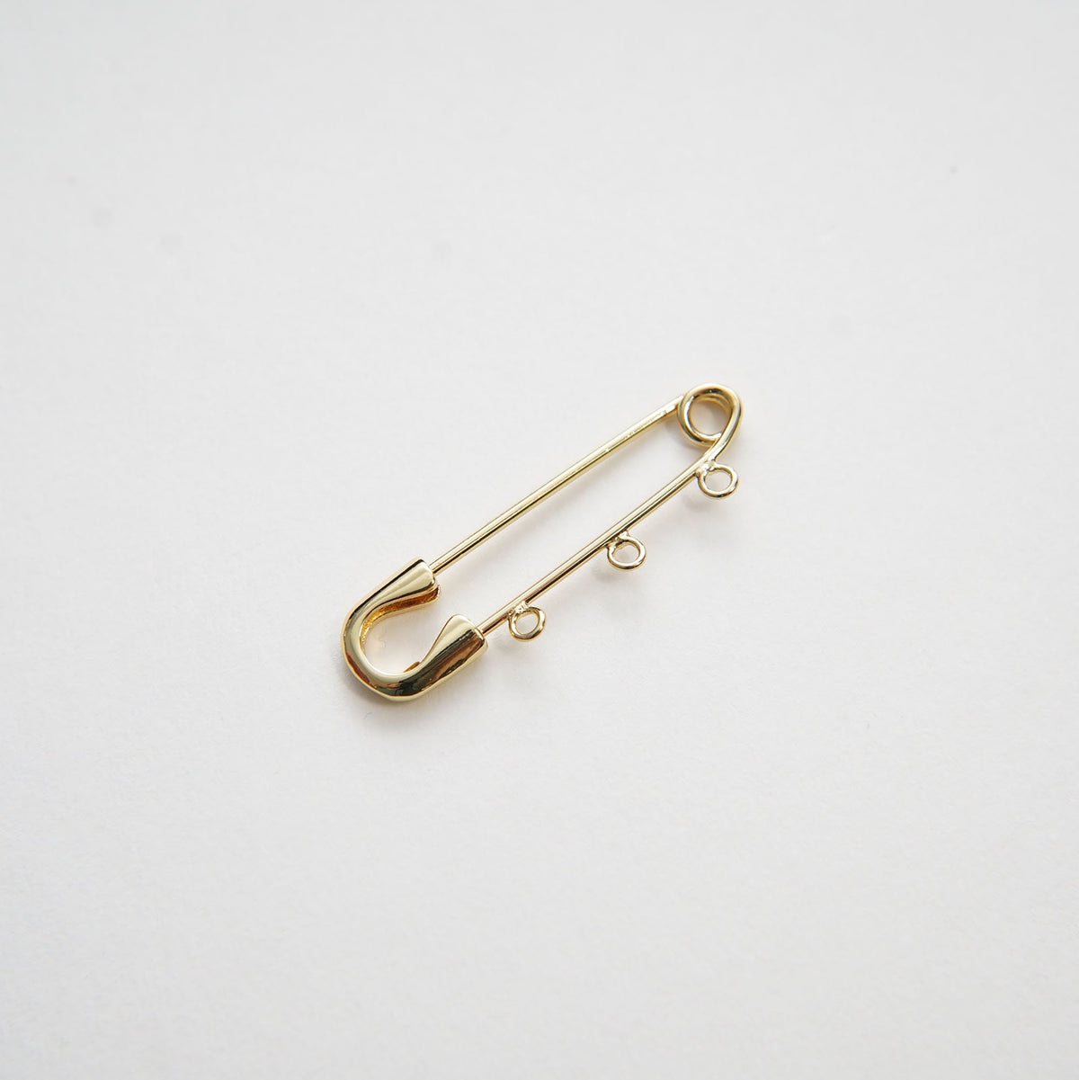 18K Gold Filled Three loop Pin,Simple Three Hole Pin,Loop Kilt Pins,Safety Pin,DIY Brooch,Jewelry Making