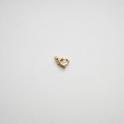 18K Gold Filled Heart Charm Pendant for Jewelry Making