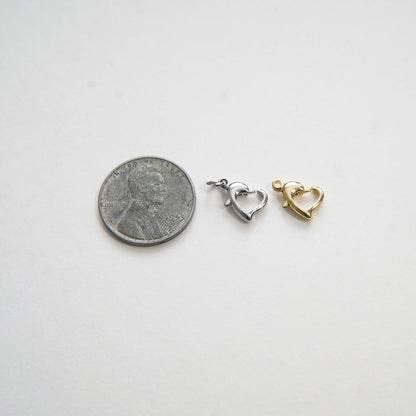 18K Gold Filled Heart Charm Pendant for Jewelry Making