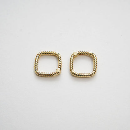 18K Gold Filled Square Clasp for Jewelry Making