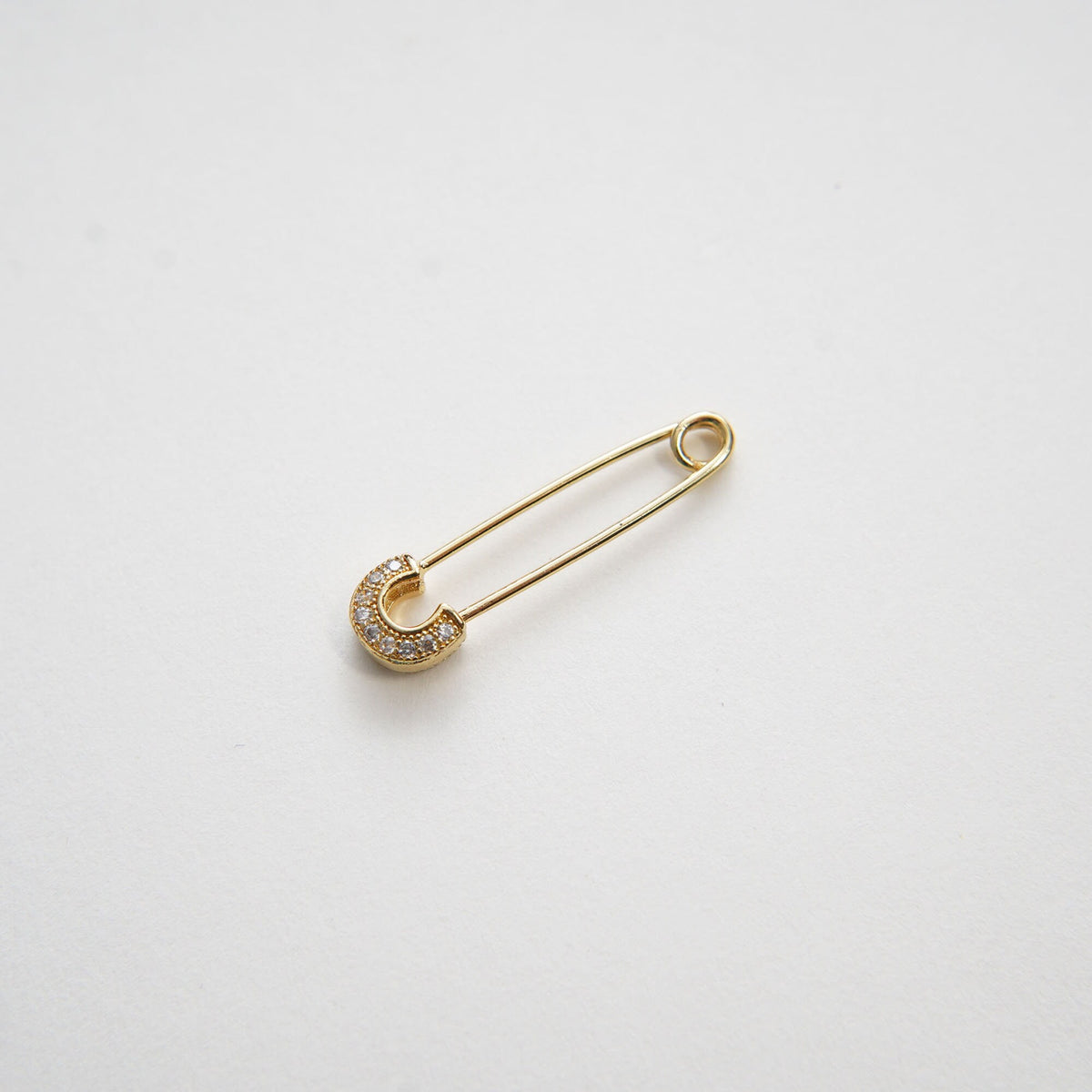 18K Gold Filled Safety Pin Charm for DIY Necklacee Jewelry Making