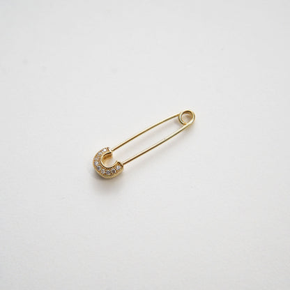 18K Gold Filled Safety Pin Charm for DIY Necklacee Jewelry Making