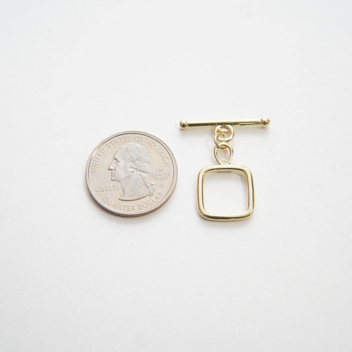 24k Gold Filled Square Toggle Clasp, Jewelry Clasp OT Clasp Findings