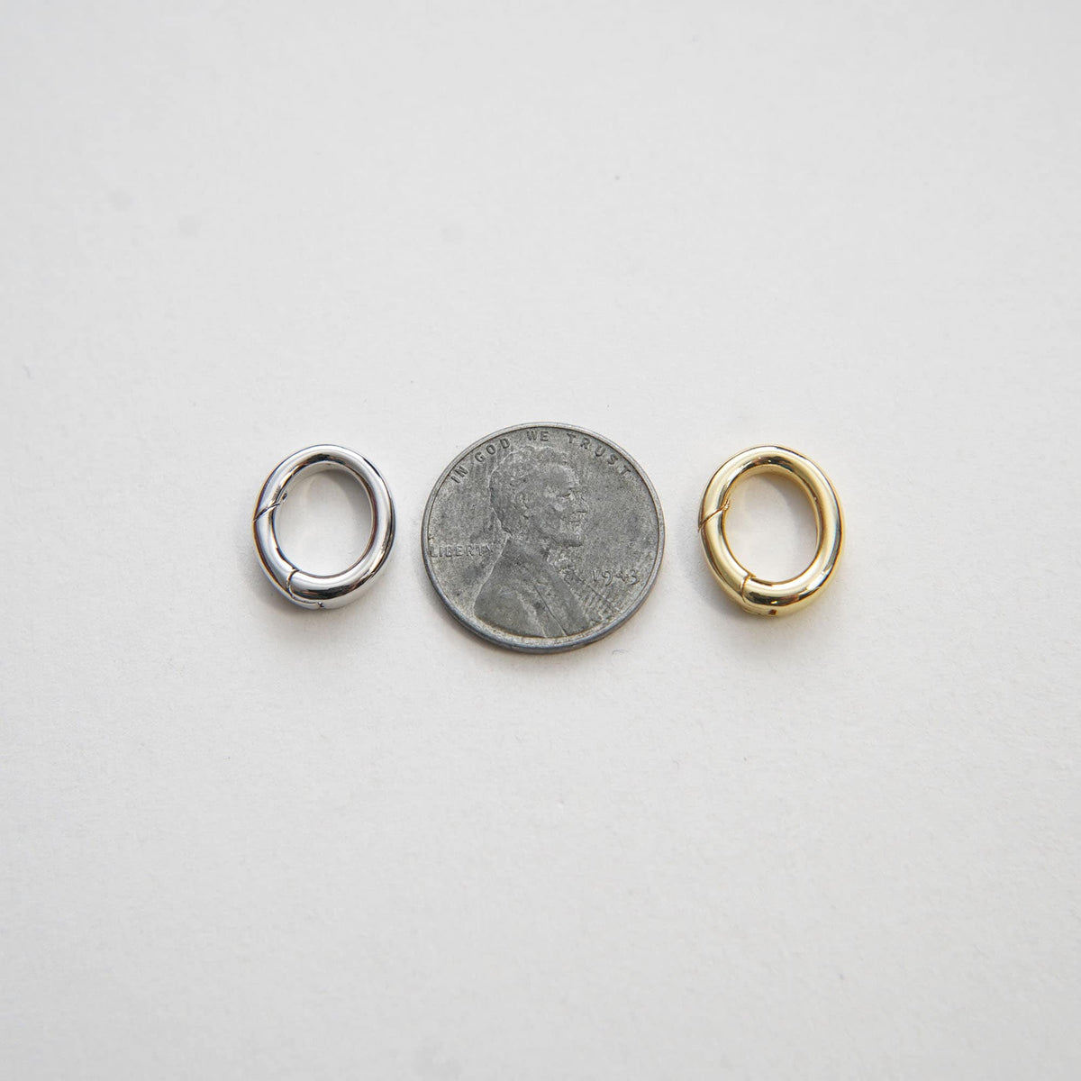 18K Gold Filled Oval Clasp for Jewelry Making