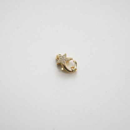 Gold Star Lobster Clasp, Unique Design Lobster Claw with Jump Ringfor Necklace Bracelet Anklet Making