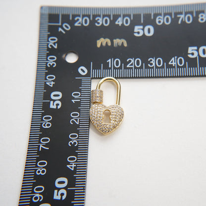 18K Gold Filled Heart Key Carabiner Clasp,Buckle Clasp,Carabiner Screw Clasp,Turnbuckle,for DIY Jewelry