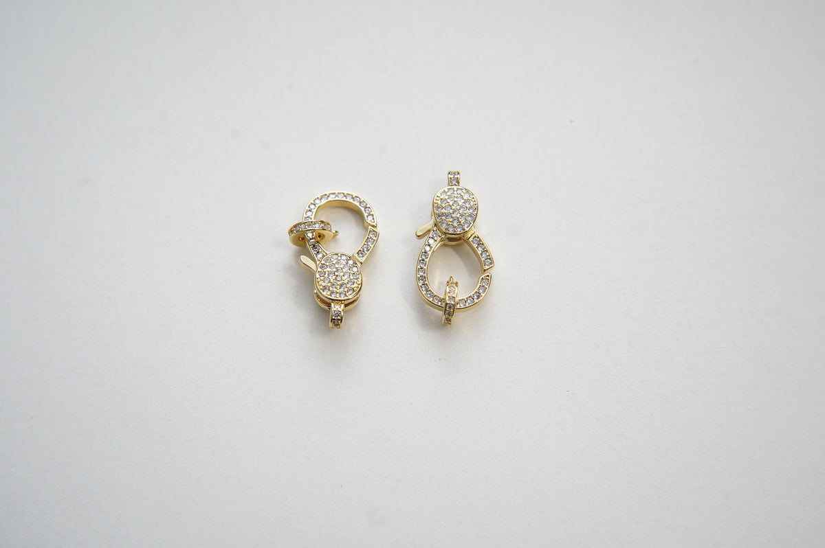 Black Clasp,18K Gold Filled Lobster Clasp Gold Lobster Claw for DIY Jewelry Finding Necklace Bracelet
