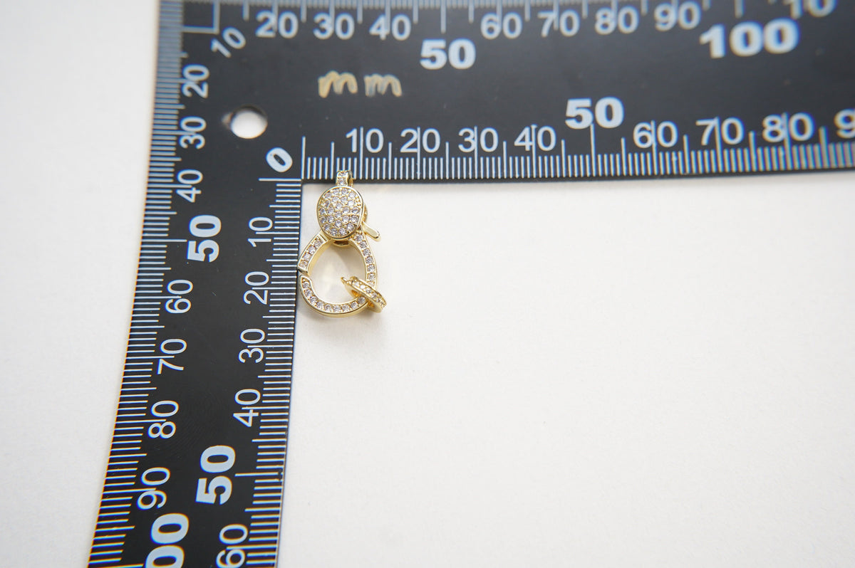 Black Clasp,18K Gold Filled Lobster Clasp Gold Lobster Claw for DIY Jewelry Finding Necklace Bracelet