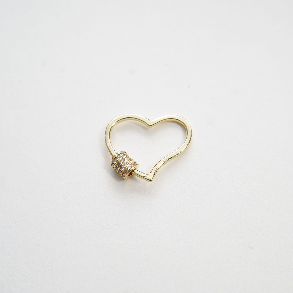 18K Gold Filled Heart Carabiner Clasp,Buckle Clasp,Carabiner Screw Clasp,Turnbuckle,for DIY Jewelry