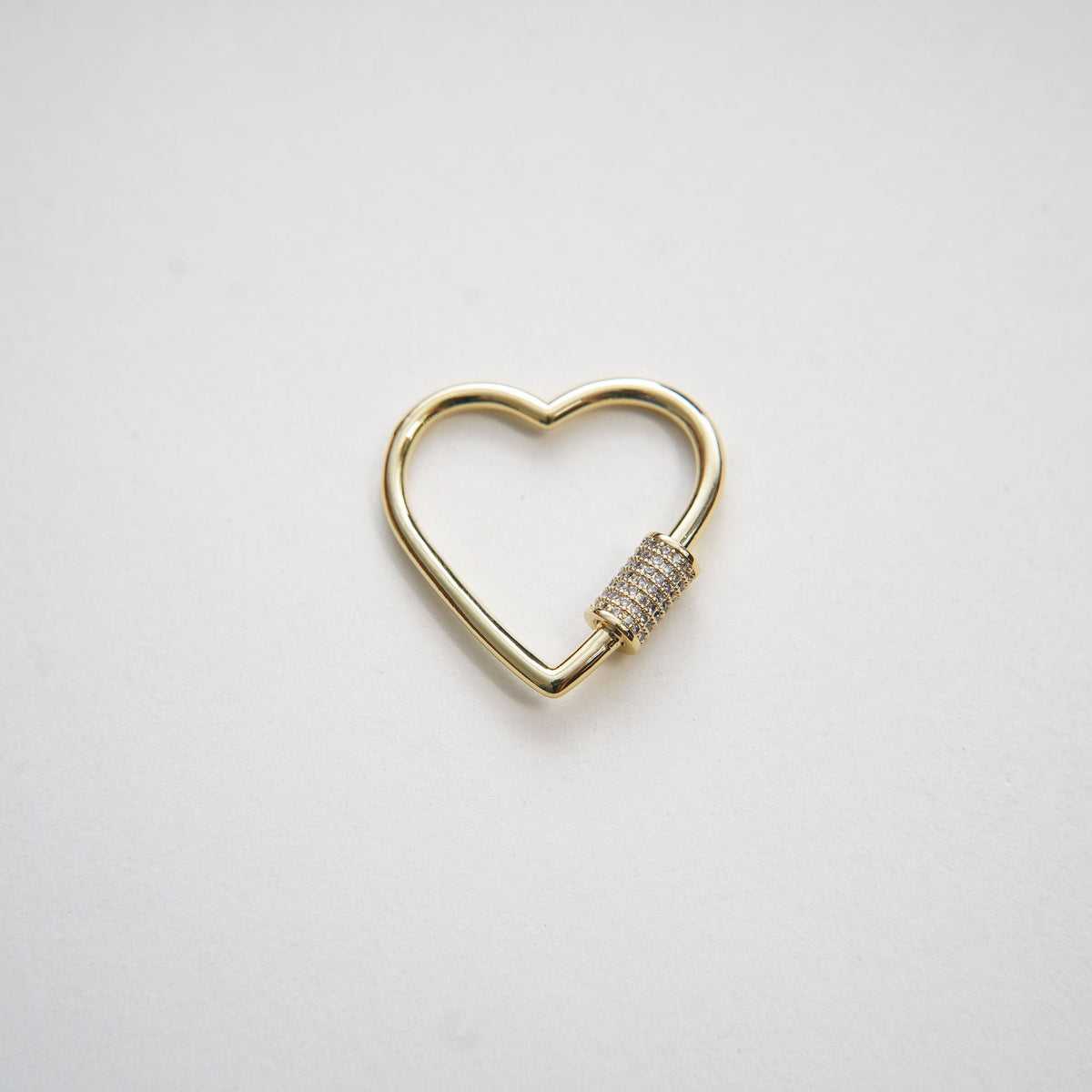 18K Gold Filled Heart Charm Pendant for Jewelry Making