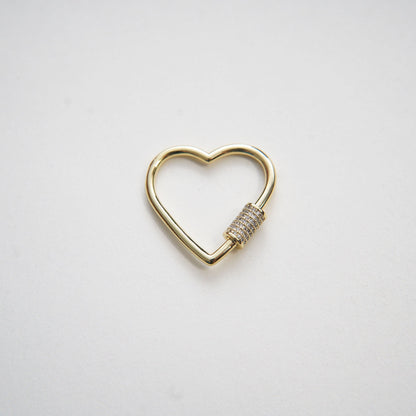 18K Gold Filled Heart Charm Pendant for Jewelry Making