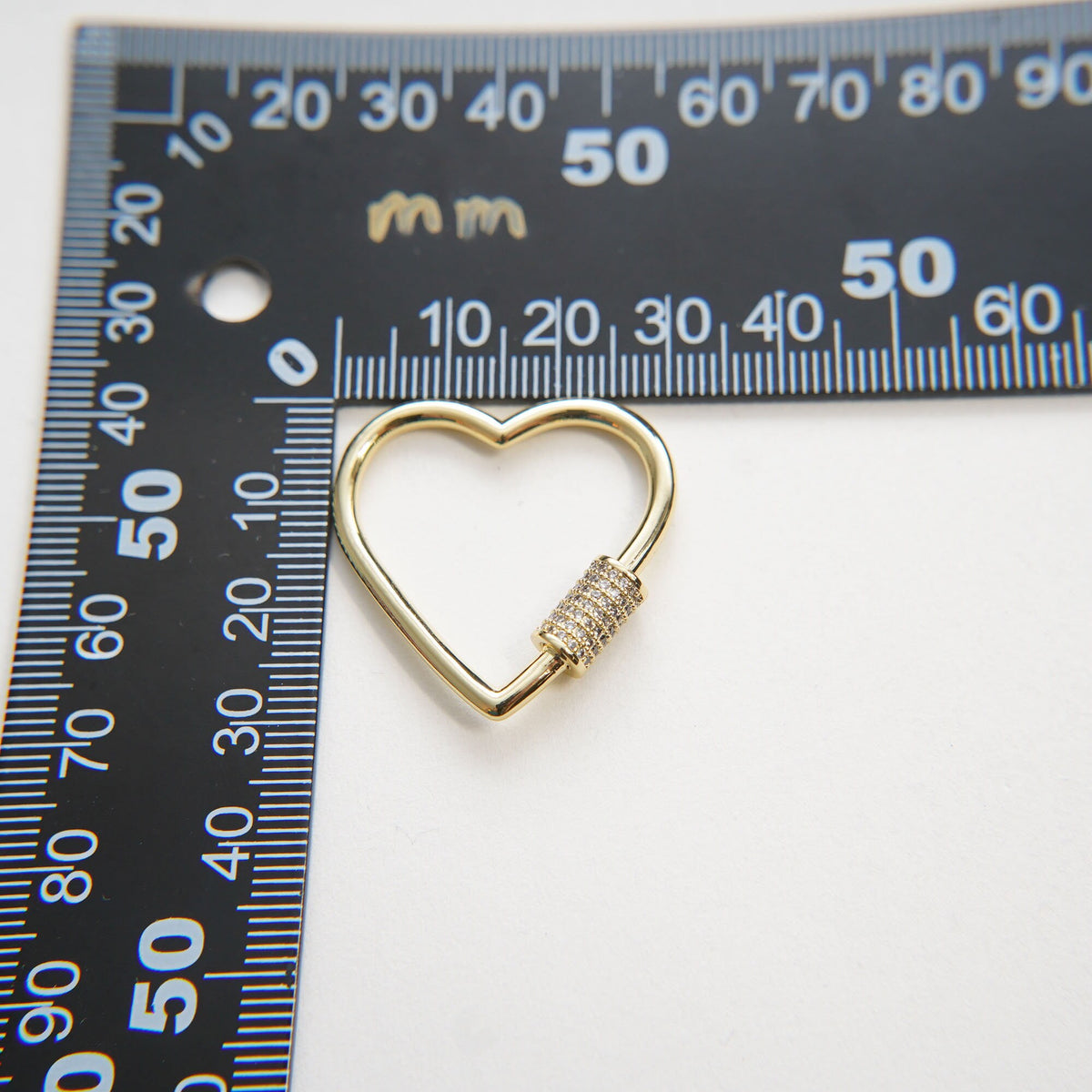 18K Gold Filled Heart Charm Pendant for Jewelry Making