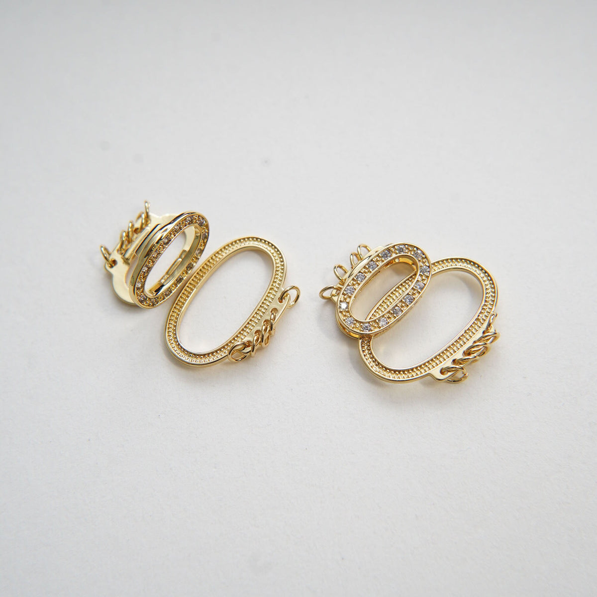 18K Gold Filled necklace connector for DIY Jewelry