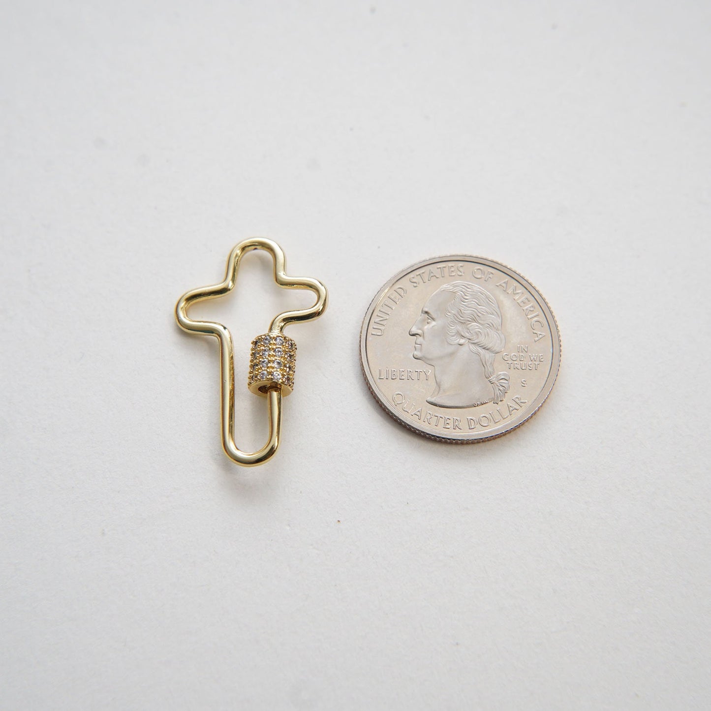 18K Gold Filled Cross Carabiner Clasp,Buckle Clasp,Carabiner Screw Clasp,Turnbuckle,for DIY Jewelry