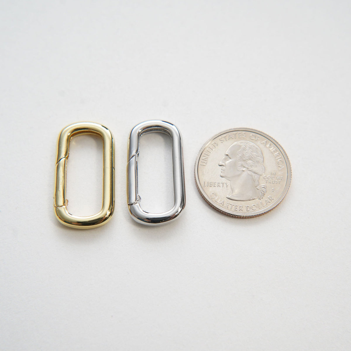 18K Gold Filled Oval Carabiner Clasp,Buckle Clasp,Carabiner Screw Clasp,Turnbuckle,for DIY Jewelry