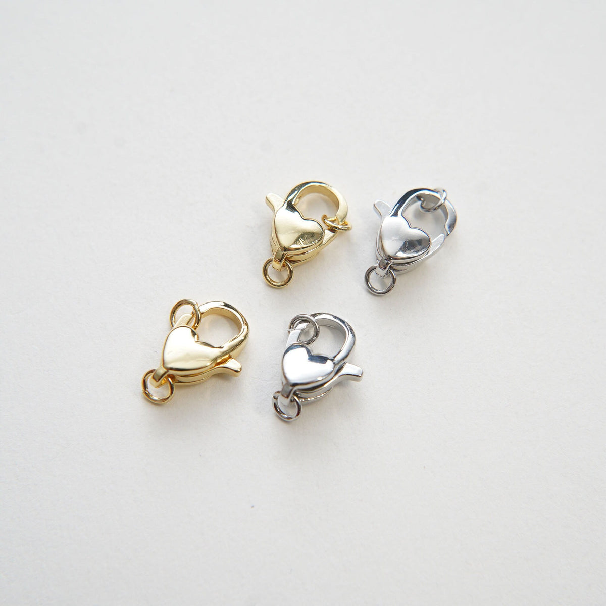 18K Gold Filled Heart Clasp for Jewelry Making