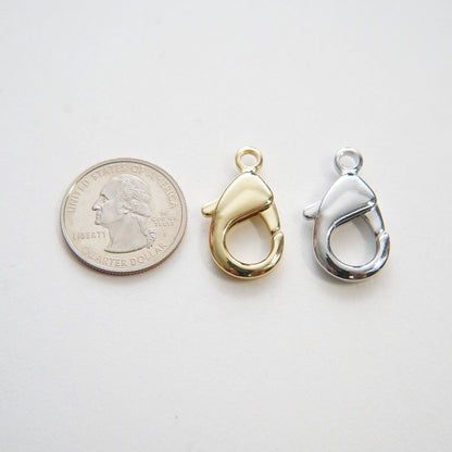 Gold Necklace Clasp,18K Gold Filled Lobster Clasp Gold Lobster Claw for DIY Jewelry Finding Necklace Bracelet