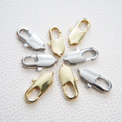 Gold Necklace Connector Clasp,18K Gold Filled Lobster Clasp Gold Lobster Claw for DIY Jewelry Finding Necklace Bracelet