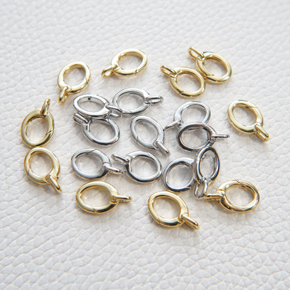 18K Gold Filled Oval Carabiner Clasp,Buckle Clasp,Carabiner push Clasp,for DIY Jewelry