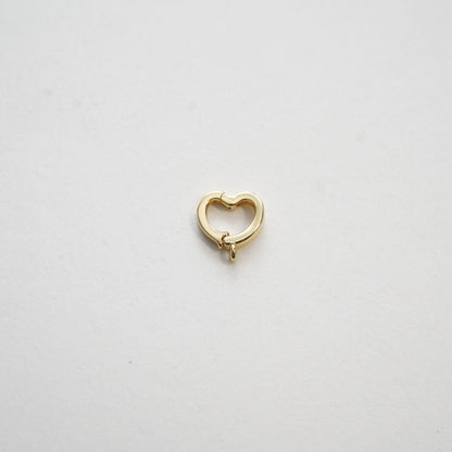 18K Gold Filled Gold Spring Gate Ring Heart Clasp,Push Clip Clasp,Spring Gate for Jewelry Making