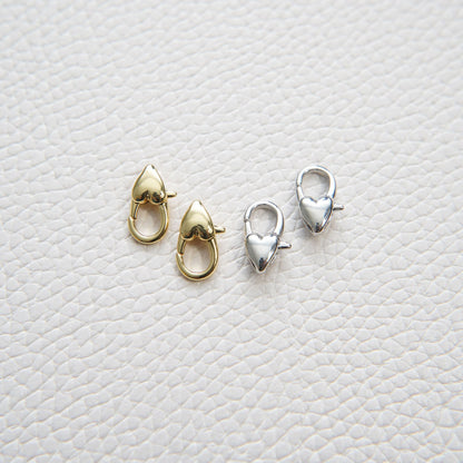 18K Gold Filled Heart Clasp for Jewelry Making