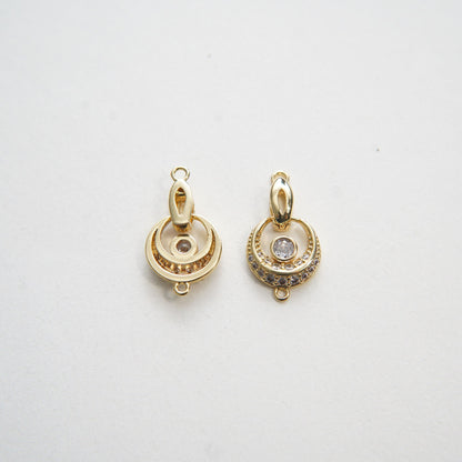 18K Gold Filled Heart Charm Pendant for Jewelry Making