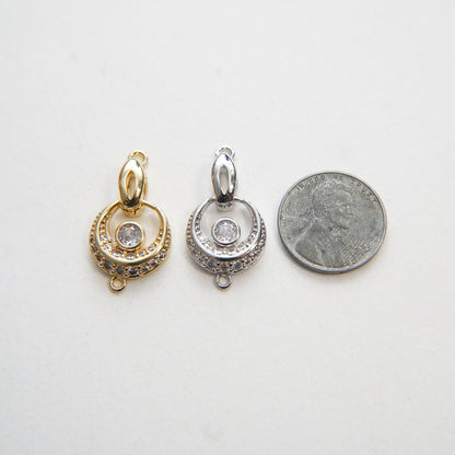 18K Gold Filled Heart Charm Pendant for Jewelry Making