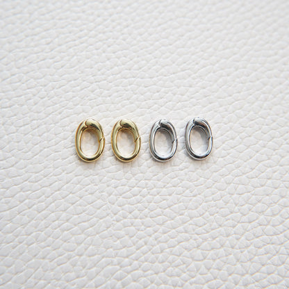 18K Gold Filled Oval Carabiner Clasp,Carabiner Lock Connector,Spring Push Gate for DIY Jewelry Finding Necklace Bracelet