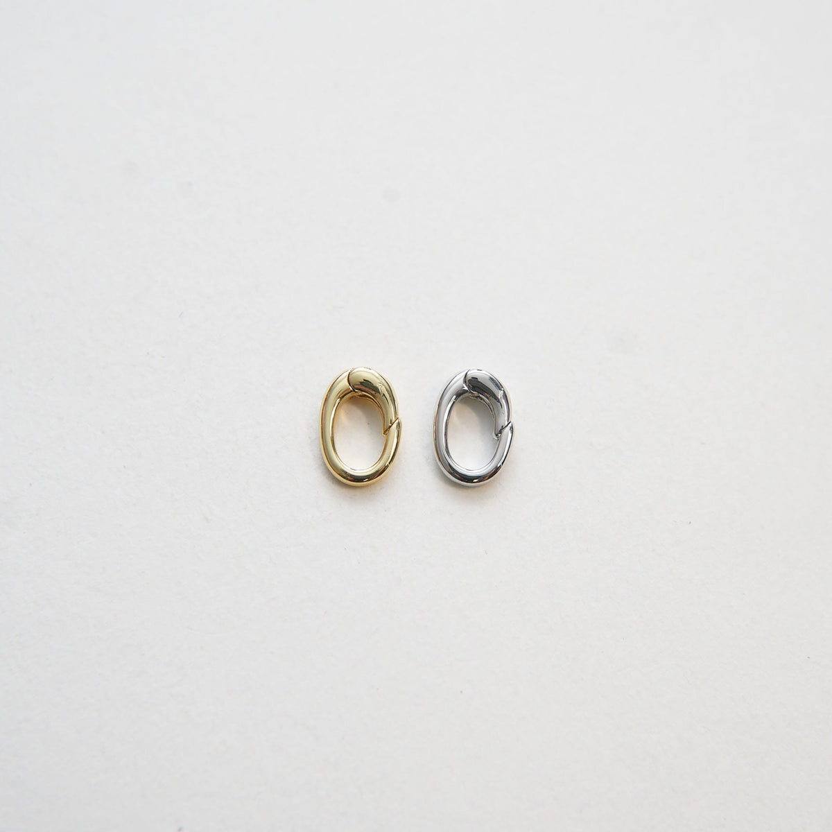 18K Gold Filled Oval Carabiner Clasp,Carabiner Lock Connector,Spring Push Gate for DIY Jewelry Finding Necklace Bracelet